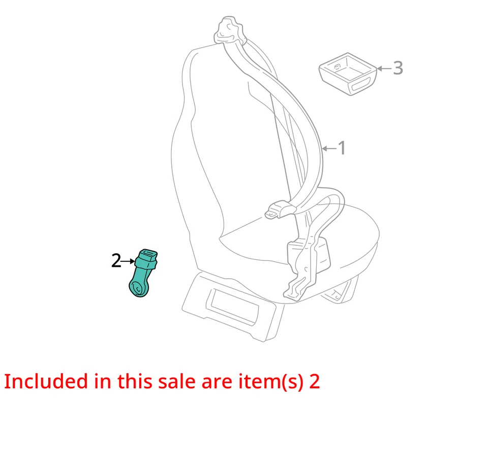 GMC CHEVROLET SAFARI ASTRO 1991-1995 KIT DE HEBILLA F/ASIENTO *LT GRIS 12381194 NUEVO OEM Foto 2 de 3