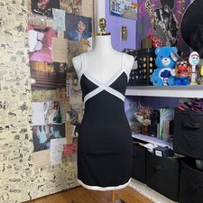 Shein Black & White Contrast Trim Mini Dress