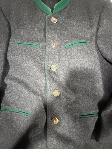 Handmade Bavarian Trachten Jacket for Men Vintage 1980s Austrian Loden Trachten image 2