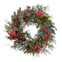 Mica Decorations Randell Weihnachtskranz - Ø50 Cm - Rot