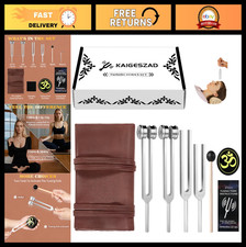Healing Tuning Forks Set 128Hz, 136.1Hz, 256Hz, 384Hz for Sound Therapy, Yoga