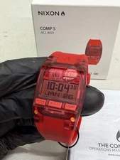 Nixon A336-191 Comp S Digital Display All Red Watch
