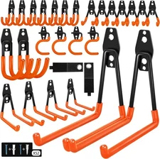 28 Pack Garage Hooks Heavy Duty - Garage Storage and Organization Ladder Hooks