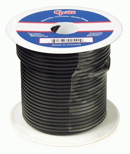 Grote 89-3002 Primary Wire, 6 Gauge, Black, 25 Ft Spool