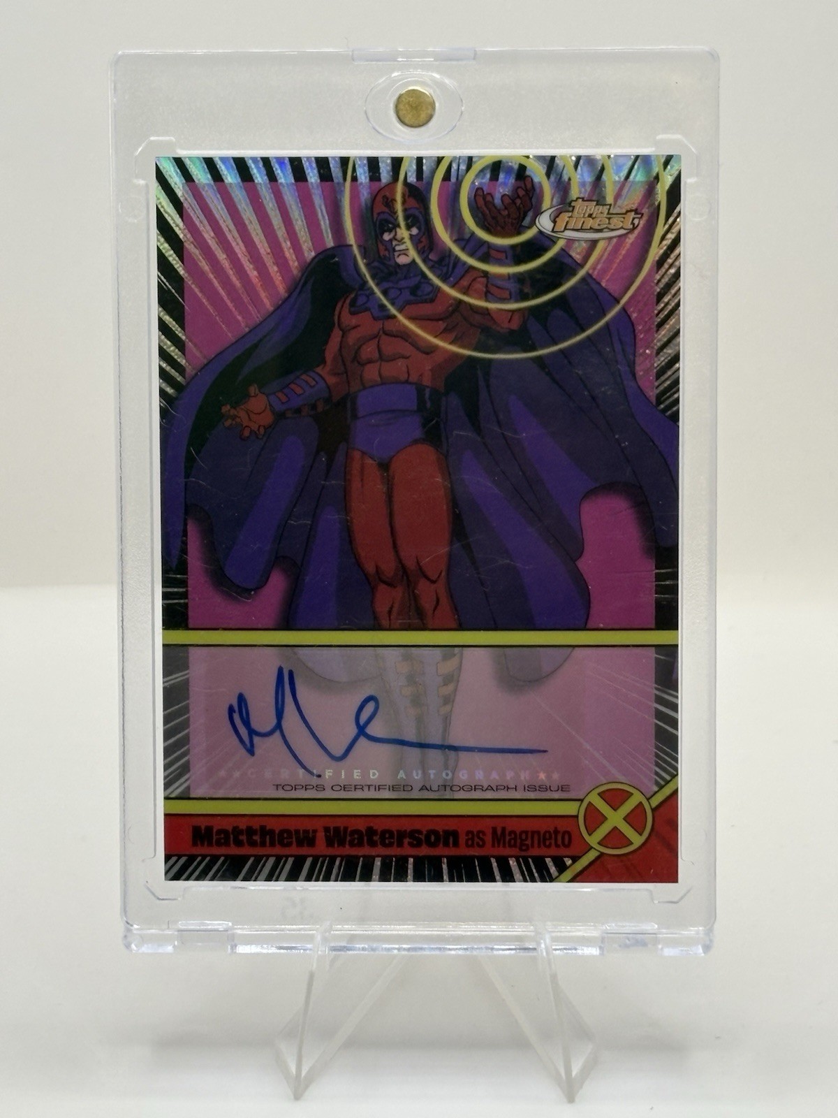 MATTHEW WATERSON MAGNETO 2025 Marvel X-Men '97 Topps Finest Voice Actor Auto