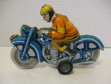 c1960s Tin Friction Motorcycle Toy - Ballon Cordatic - WORKS