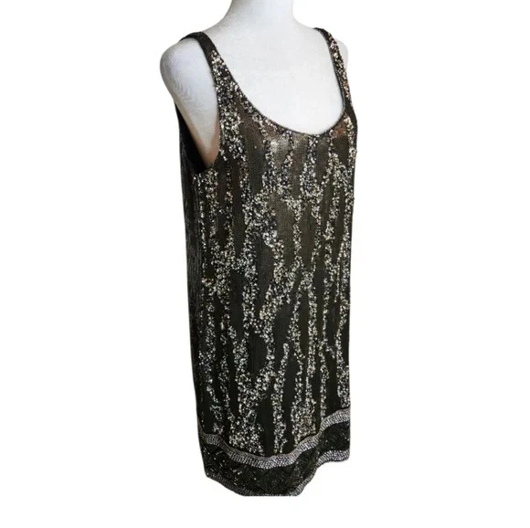 Vestido de fiesta de seda con lentejuelas Haute Hippie talla pequeña Foto 4 de 4