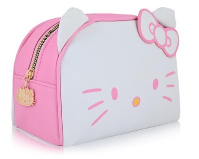 Sanrio Hello Kitty Makeup Bag for Women | Hello Kitty PU Leather Travel Toile...
