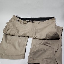 Prana Breathe Capris Women Sz L Tan Rn124977 Clean Quick Shipping