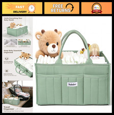 Portable Baby Diaper Caddy Organizer - Nursery Storage Basket for Newborn Essent