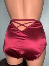 NEW Glossy Secret Stretch Satin XL Hi Cut Bikini Brief Panties SILKY 2nd Skin