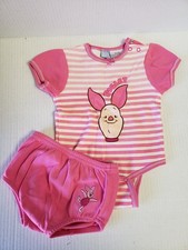 Disney's Winnie The Pooh Piglet 2-Piece Bodysuit Set 0/3M 