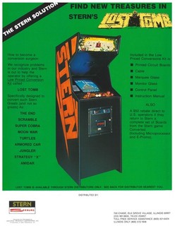 Lost Tomb Stern Video Arcade Flyer / Brochure / Ad - Excellent