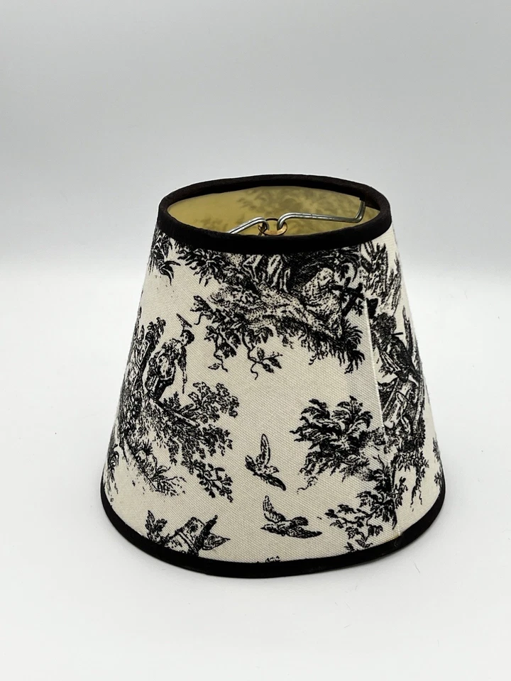 "Pantalla de lámpara de baño vintage negra marrón estilo francés 6,25"" X 4""" Foto 2 de 4