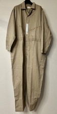 Walls Master Made Coveralls Mens 62R Khaki Tan Cotton Jumper USA Vintage NEW