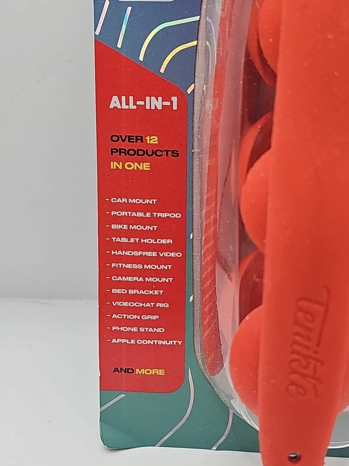 Tenikle Pro Tripod Bendable Flexible Suction Cup Phone and Camera Mount Red - Image 2 of 4