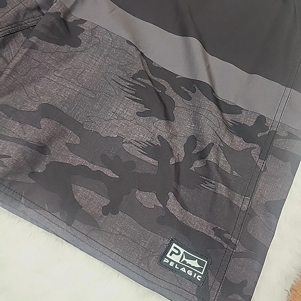 Шорты мужские Pelagic 38 черные высокопроизводительные плавки чиносы рыбалка серфинг - Изображение 2 из 4