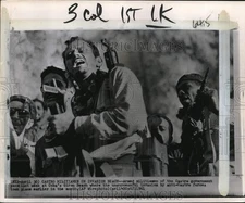 1961 Press Photo Fidel Castro government's militiamen at Giron Beach in Cuba