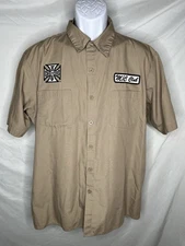Jesse James Work Wear West Coast Choppers Mechanic M/C Club Shirt Size Large