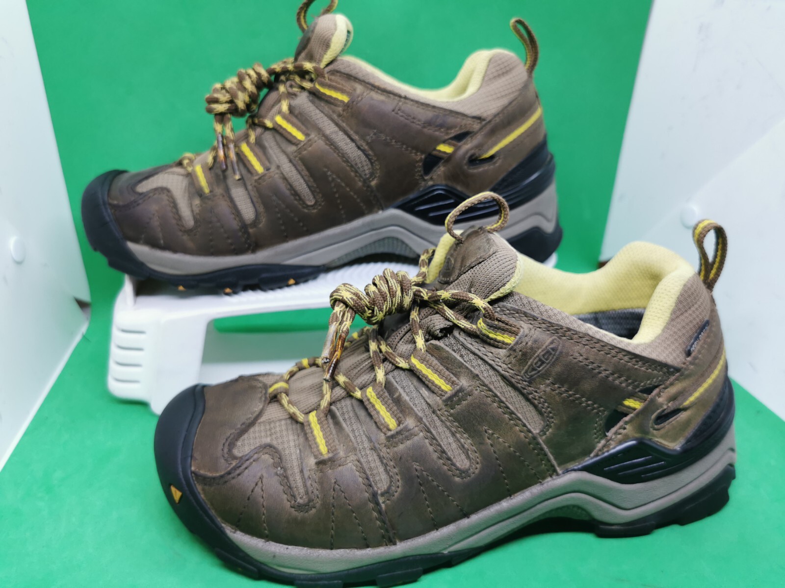 Scarpe da trekking Keen Dry Voyageur GTS 0511 in pelle marrone con lacci da donna taglia 8