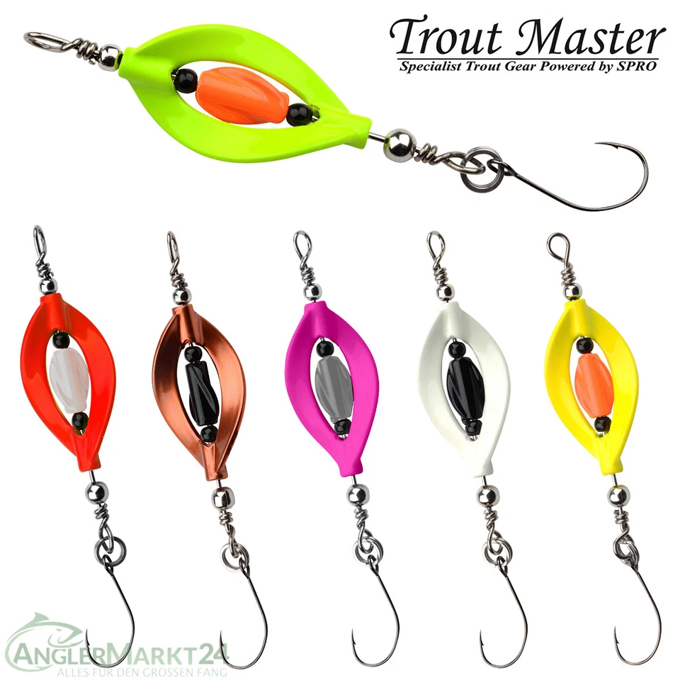 SPRO Trout Master Double Spin Spoon 3,3g Spinner Blinker Forelle Köder UV Angeln