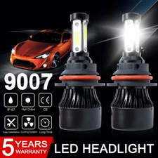 9007 HB5 LED Headlight Bulbs Conversion Kit High Low Dual Beam 6000K Super White
