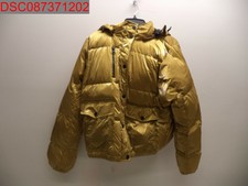 Nwt -blanco Noir Gold Puffer Jacket With Phone Pocket, Size Medium, 843377125750
