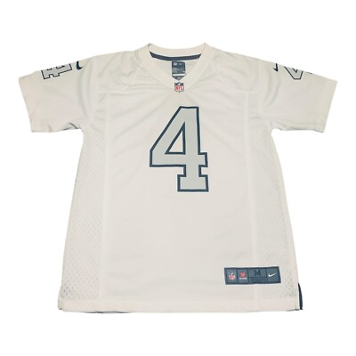 Nike Derek Carr Las Vegas Raiders #4 White Silver Color Rush