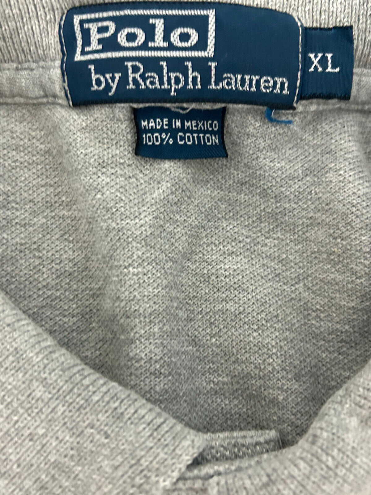 Polo Ralph Lauren camicia uomo extra large grigio blu pony golf preppy vestibilità classica