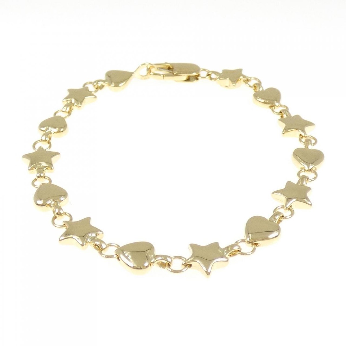 Authentic Tiffany Star x Heart 750YG Bracelet #270-003-914 Authentic Tiffany Star x Heart 750YG Bracelet #270-003-914
