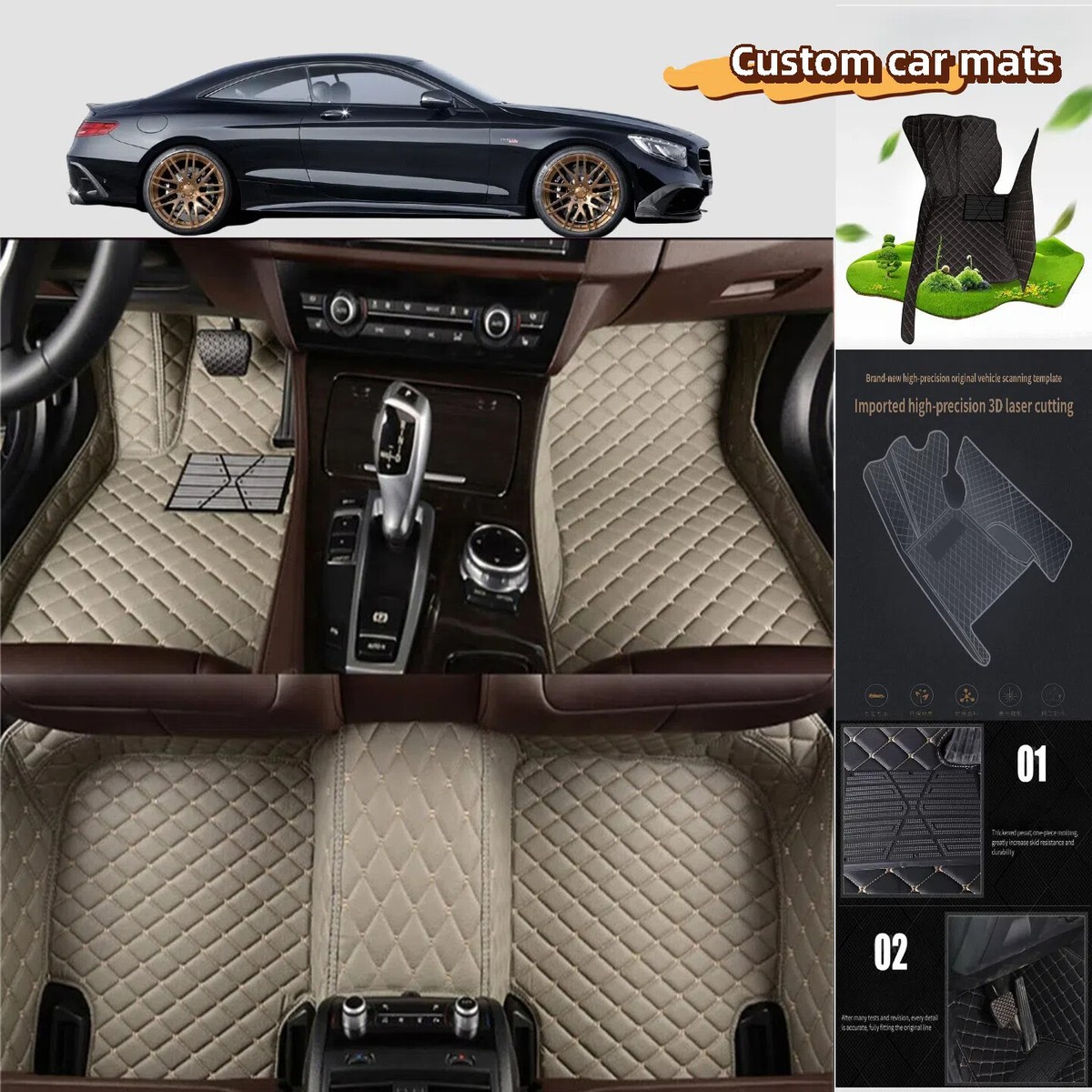 For Lincoln Custom Car Set Floor Mats MKC MKS MKT MKX MKZ Luxury All