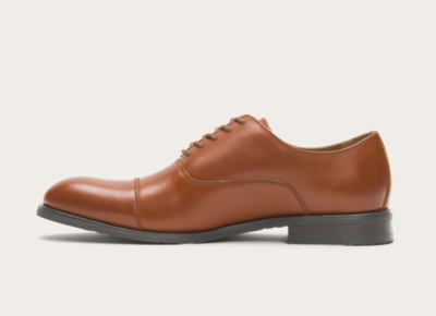 Frye Mens Scott Cap Toe Cognac Oxford Dress Lace Up Shoes  display picture 3