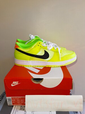 Nike Dunk Low SE Shoes Splash Volt Orange Green FJ4610-702 ''GLOW IN DARK'' MEN
