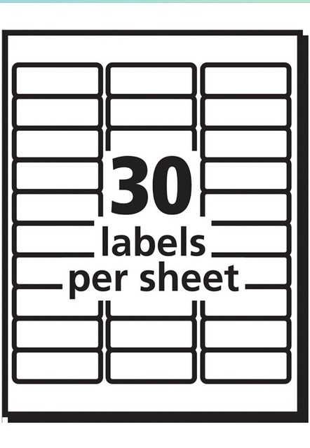 Avery 8160 White Address Labels Inkjet Easy Peel 1 X 2 5/8 Laser 30 per Sheet for sale online | eBay