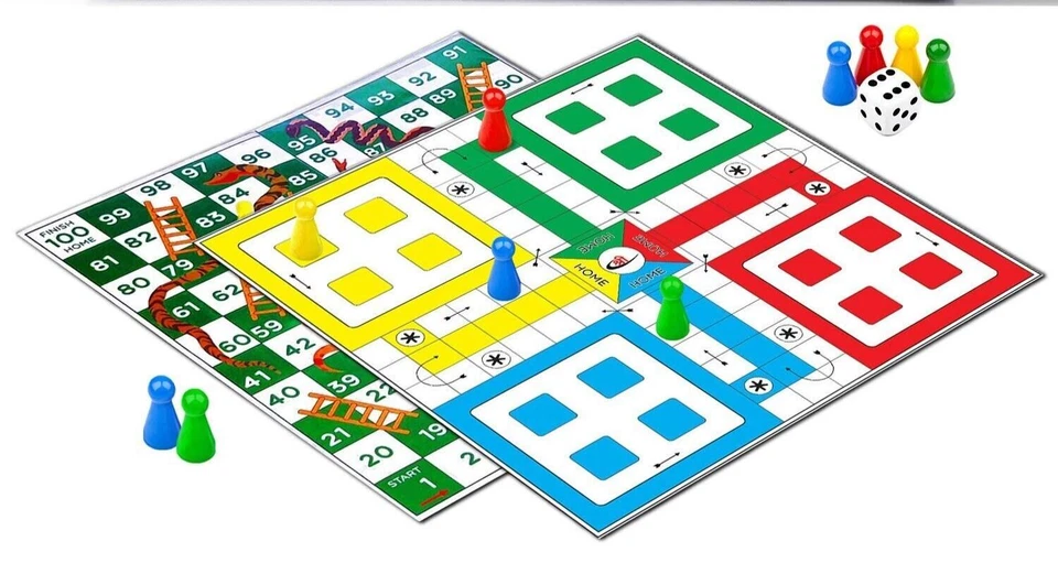 Juego de mesa escaleras Ludo y serpientes para niños Foto 3 de 3