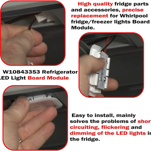 6Pack W10843353 Fridge LED Light PCB Board For Jenn-Air KitchenAid Whirlpool - Picture 2 of 8