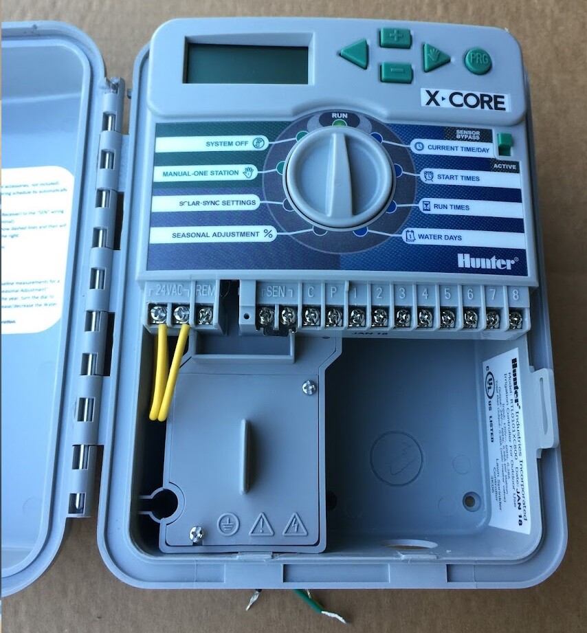 Hunter XC800 X-Core 8-Station Zone Sprinkler Irrigation