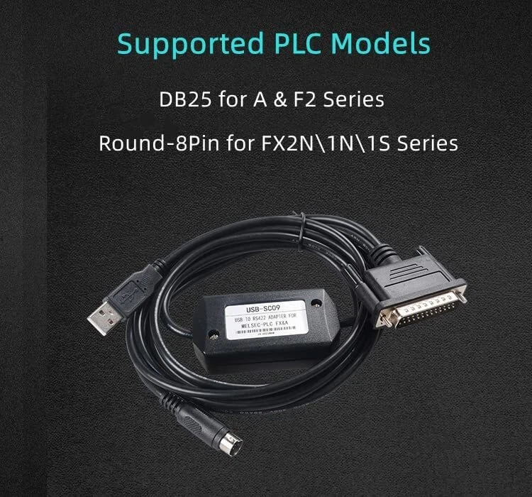 USB-SC09 USB Programming Cable for Mitsubishi PLC FX F2/A00/A1S FX2N/1N/1S - Image 2 of 4