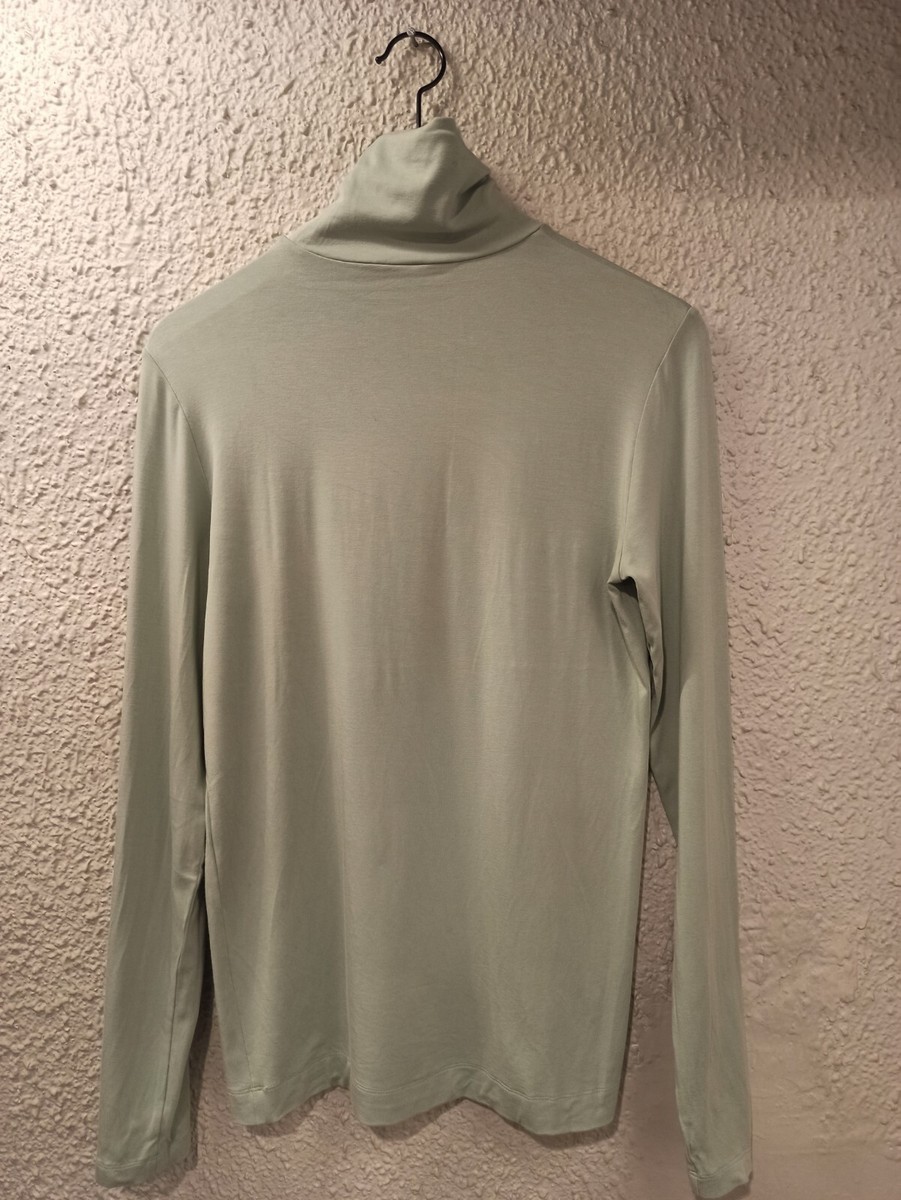DRIES VAN NOTEN HIGH-NECK LONG SLEEVE JERSEY TOP Mint size Small