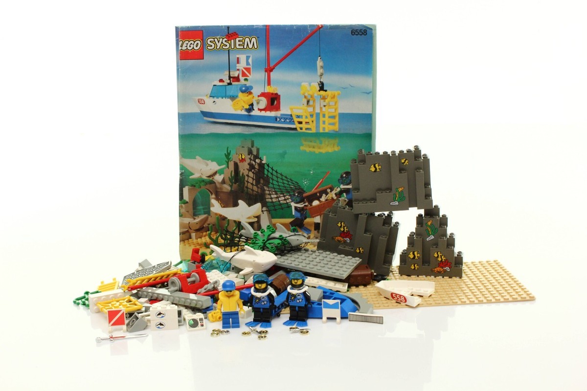 Lego Town Divers Set 6558 Shark Cage Cove 100% complete +
