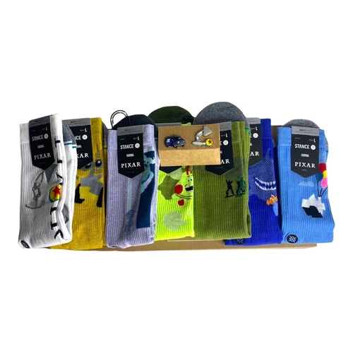 Stance X Disney Pixar Infiknit Casual Socks Set of 7 Large