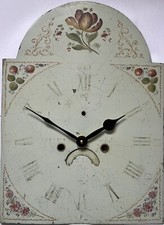 Original Revamped Hand-Painted Grandfather Longcase Clock Dial & Modern Movement