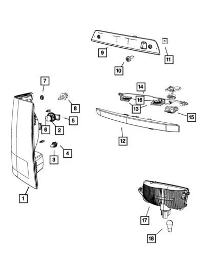 Genuine Mopar 2007-2010 Jeep Grand Cherokee Side Marker Lamp Right 55079012AC - Image 3 of 3