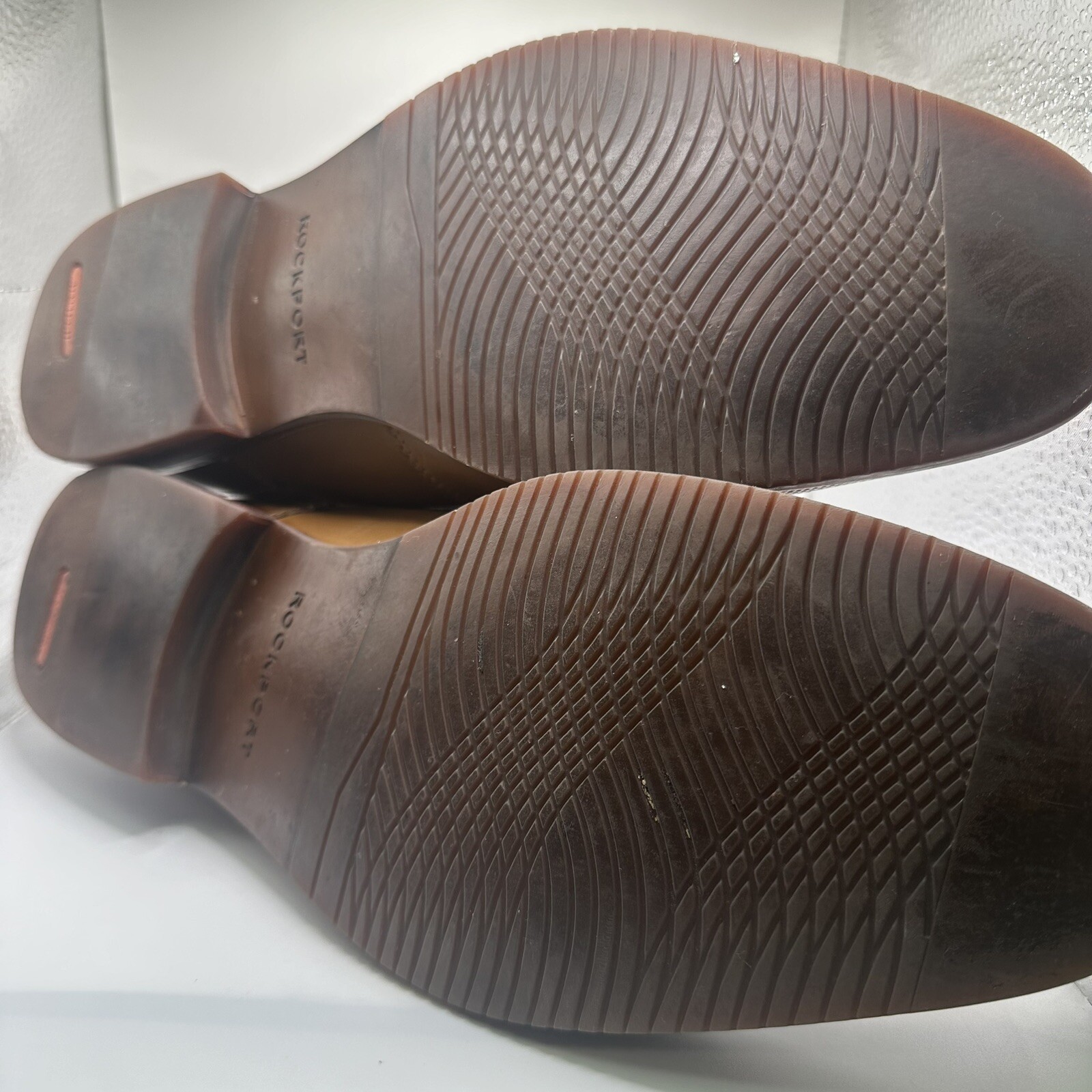 SAOLA Scarpe eleganti impermeabili Oxford da uomo Rockport taglia 12 marrone punta a punta