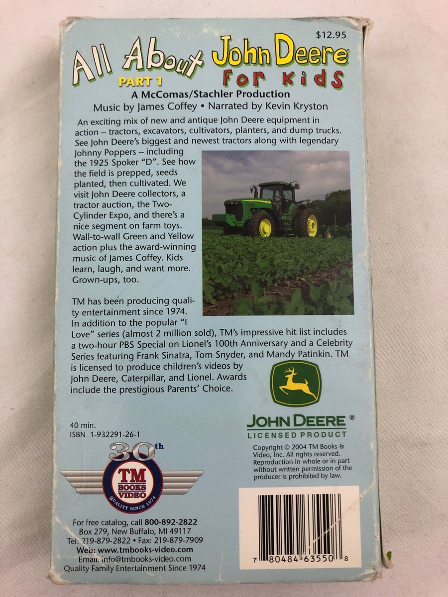 VHS All About John Deere For Kids Part I (VHS, 2004