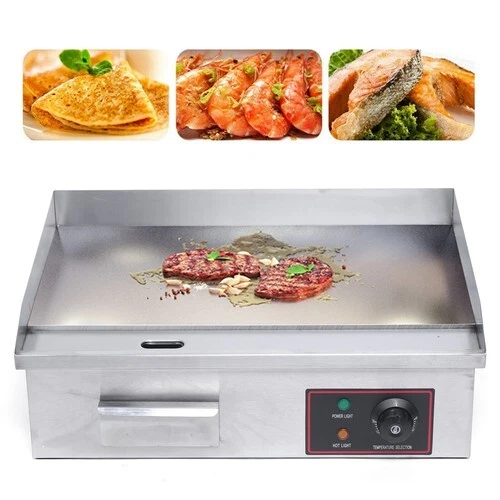 3kW 220v Portable Tabletop Flat Top Grill Electric Griddle Outdoor BBQ Camping