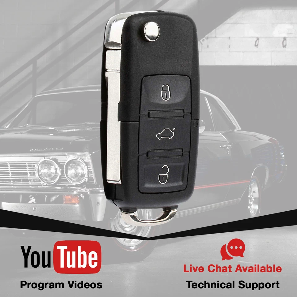 2 Remote Key Fob for 2011 2012 2013 2014 2015 2016 Volkswagen Passat NBG010180T Foto 3 de 4