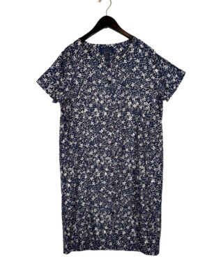 Willow Ridge Sz 14P Pure SILK Mumu Muumuu Shift Dress Short Sleeve  Cottagecore