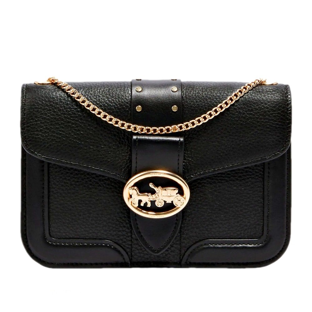 Coach Georgie Crossbody/Xbody Pebbled Leather With Rivets, IM