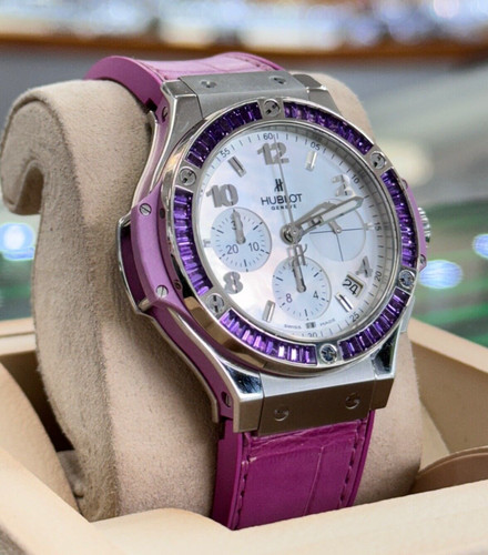 Hublot Big Bang Tutti Frutti Chronograph Steel Factory MOP Dial Sapphires Bezel